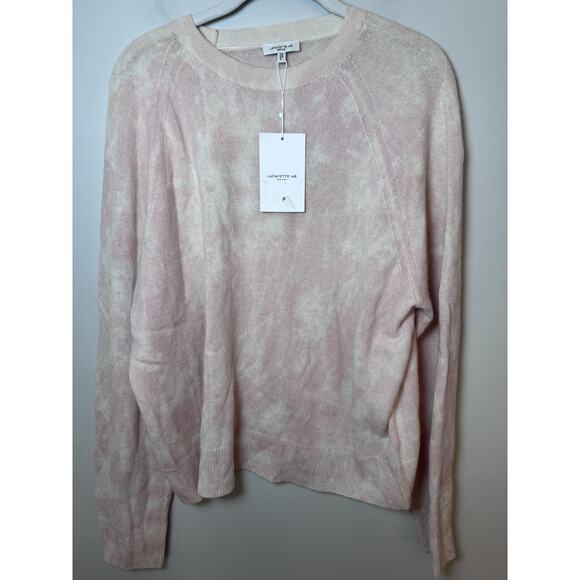 Lafayette 148 Women's Size Large Bluff Pink Cashmere Crewneck Sweater NWT $798 - Picture 11 of 12